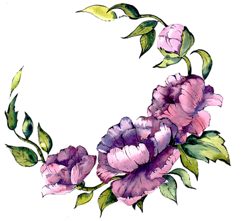 Ботанический скетчинг акварелью. Цветочный венок и_0.png